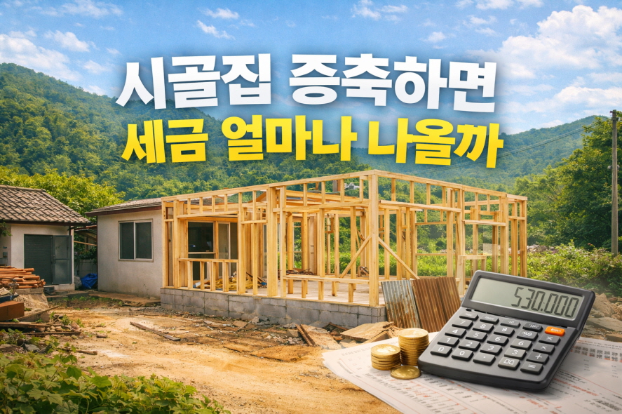 시골집 증축하면 세금 얼마나 나올까