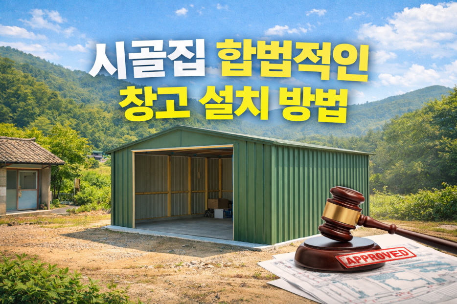 시골집 합법적인 창고 설치 방법