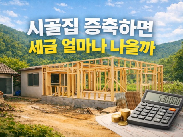 시골집 증축하면 세금 얼마나 나올까