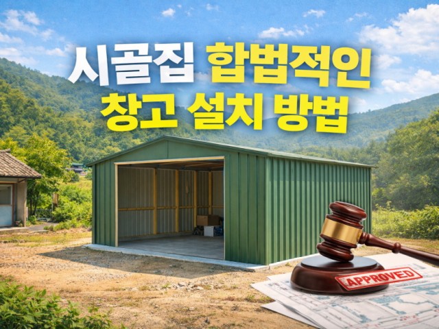 시골집 합법적인 창고 설치 방법