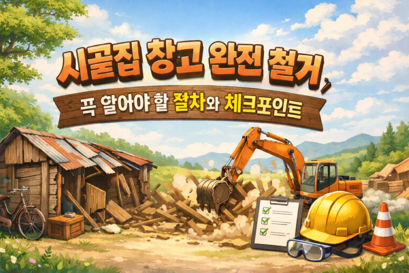 시골집 창고 완전 철거
