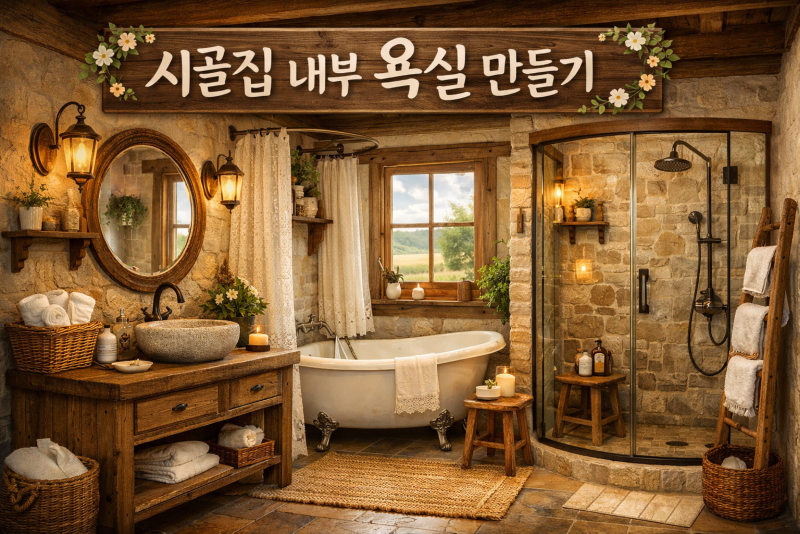 시골집 내부 주방 만들기 전체 절차