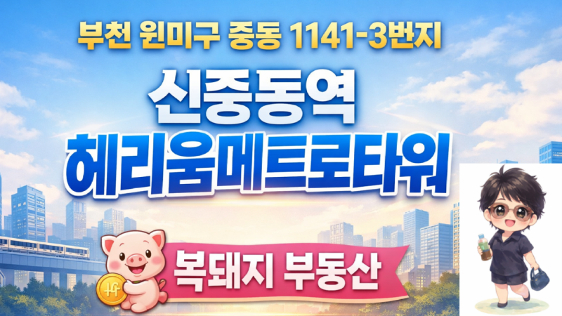 부천 신중동역헤리움메트로타워 오피스텔 입지분석