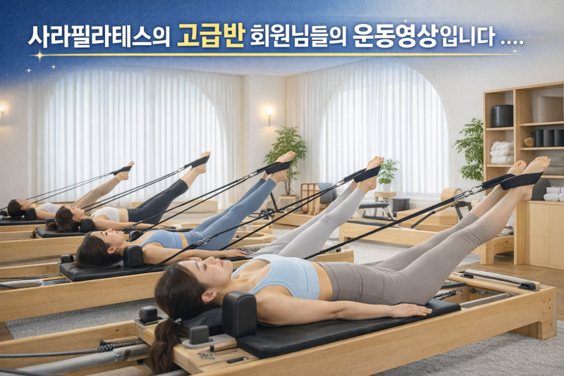 사라 필라테스의 고급반 회원님들의 운동영상 입니다