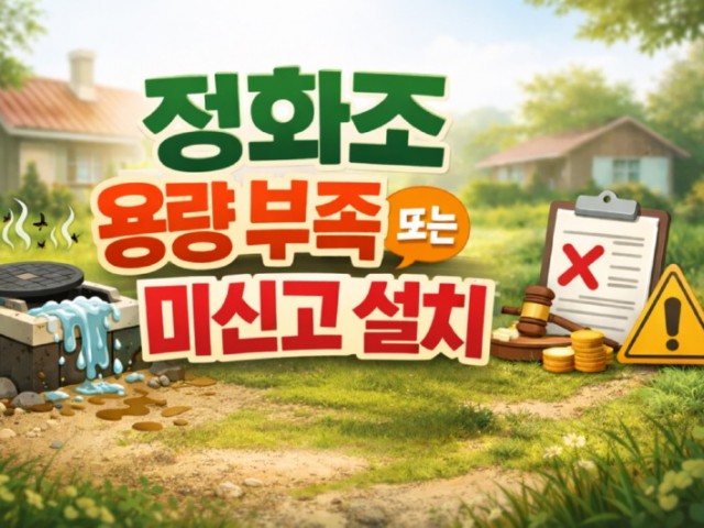 정화조 용량 부족 또는 미신고 설치