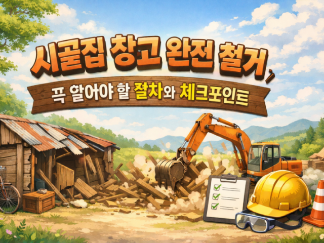 시골집 창고 완전 철거