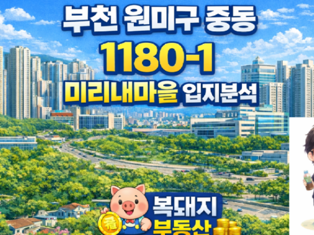 부천 중동 미리내마을 입지분석