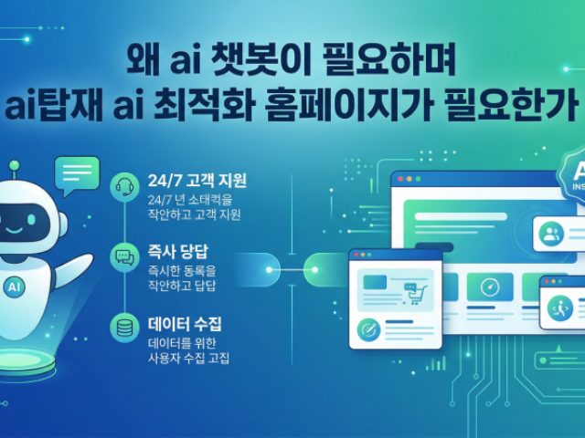 왜 ai 챗봇이 필요하며 ai탑재 ai 최적화 홈페이지가 필요한가?