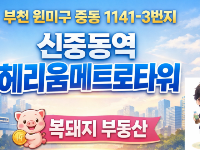 부천 신중동역헤리움메트로타워 오피스텔 입지분석