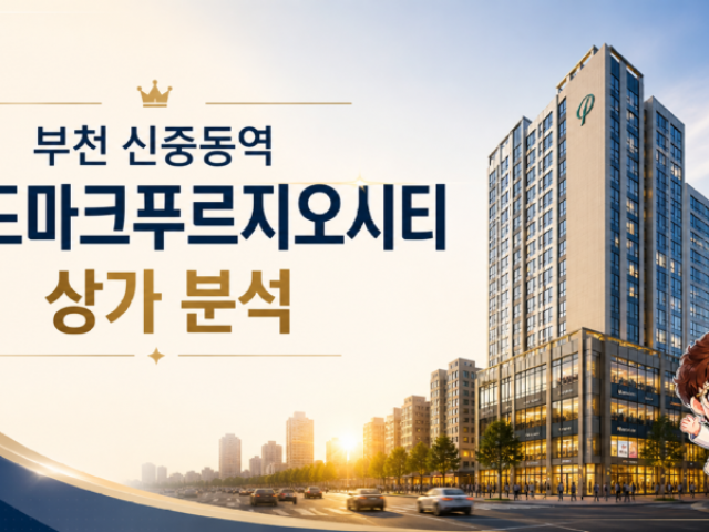 부천 신중동역 랜드마크푸르지오시티 상가 분석