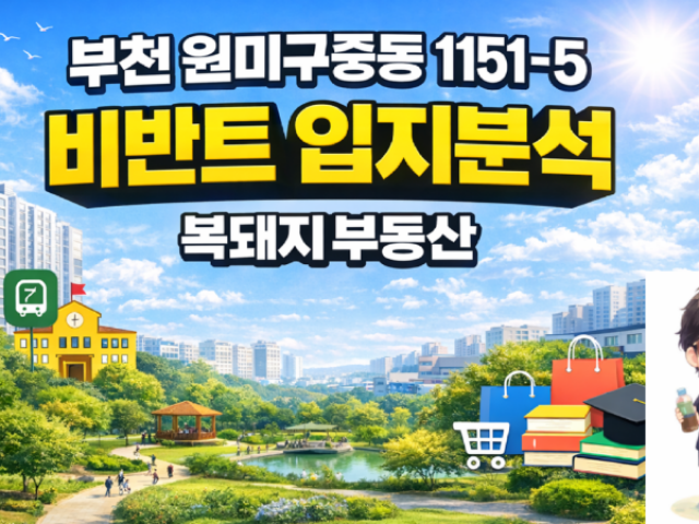 부천 중동 비반트 오피스텔 입지분석