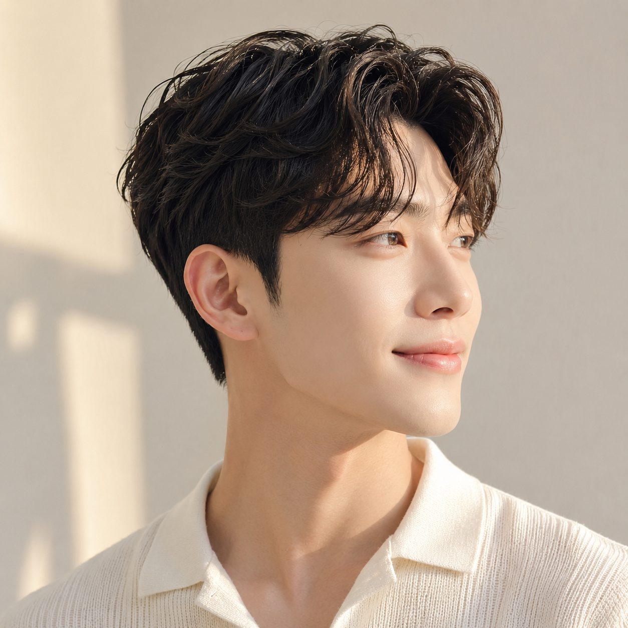 댄디 컷 + 애즈 펌