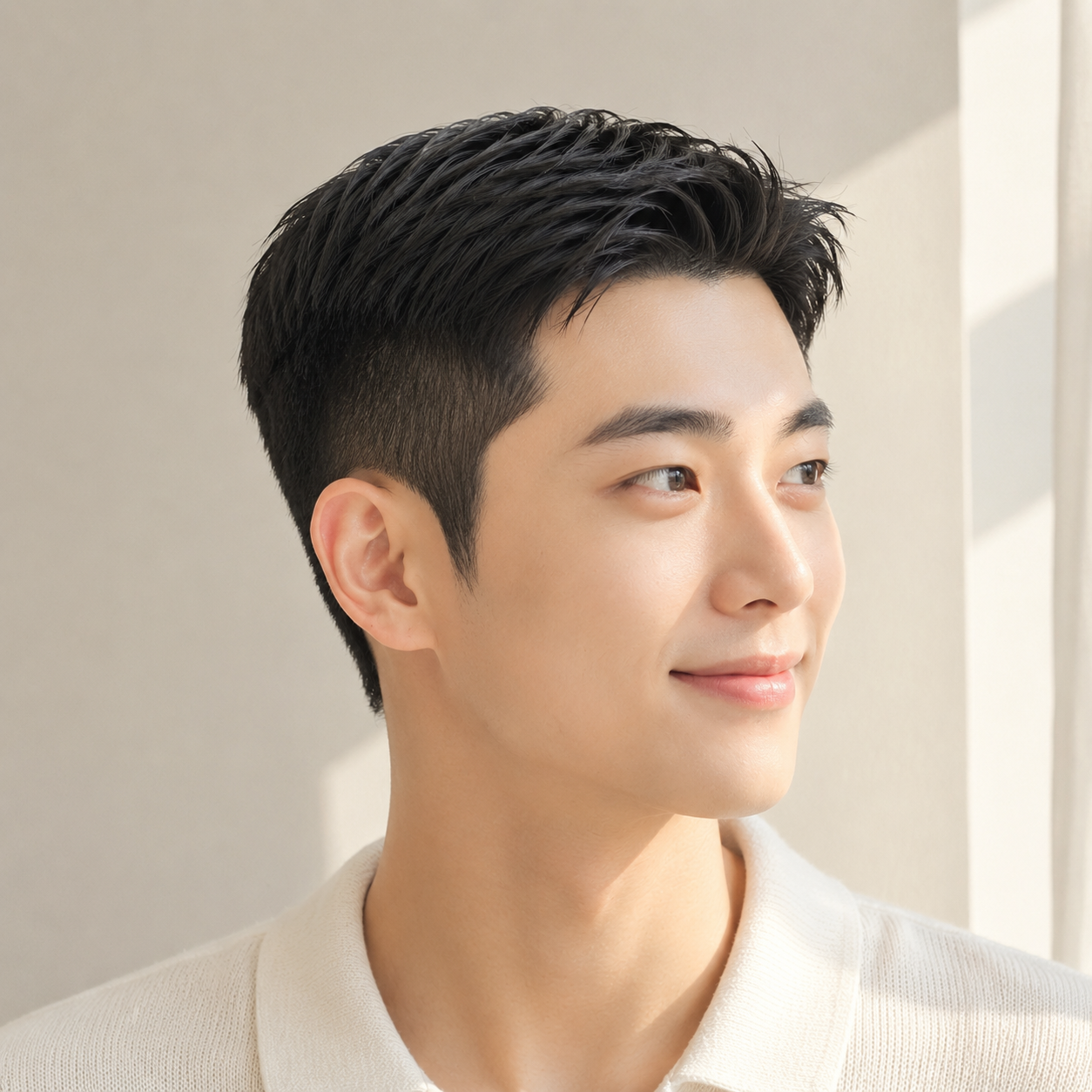 소프트 투블럭 컷 + 애즈 펌