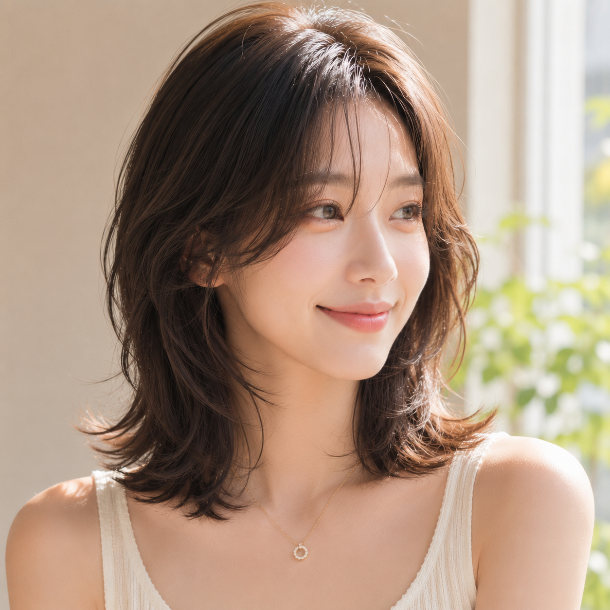 허쉬 컷 + 허그 펌