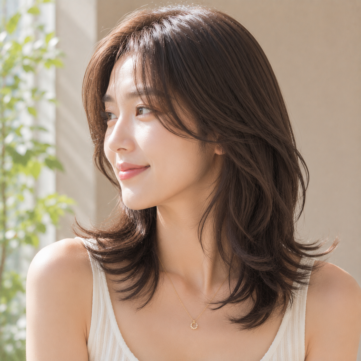 롱 레이어드 컷 + S컬 펌