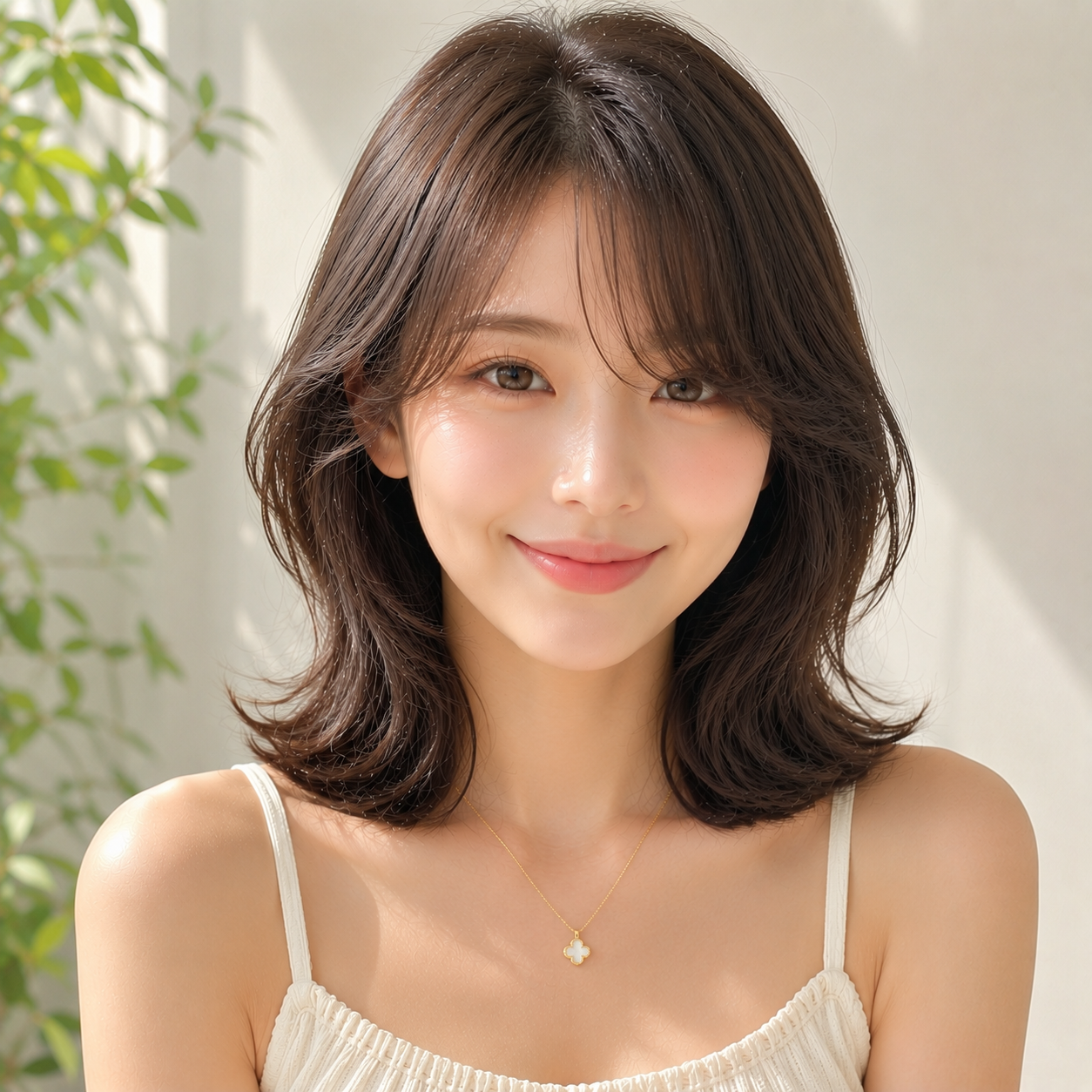 사이드뱅 컷 + 그레이스 펌