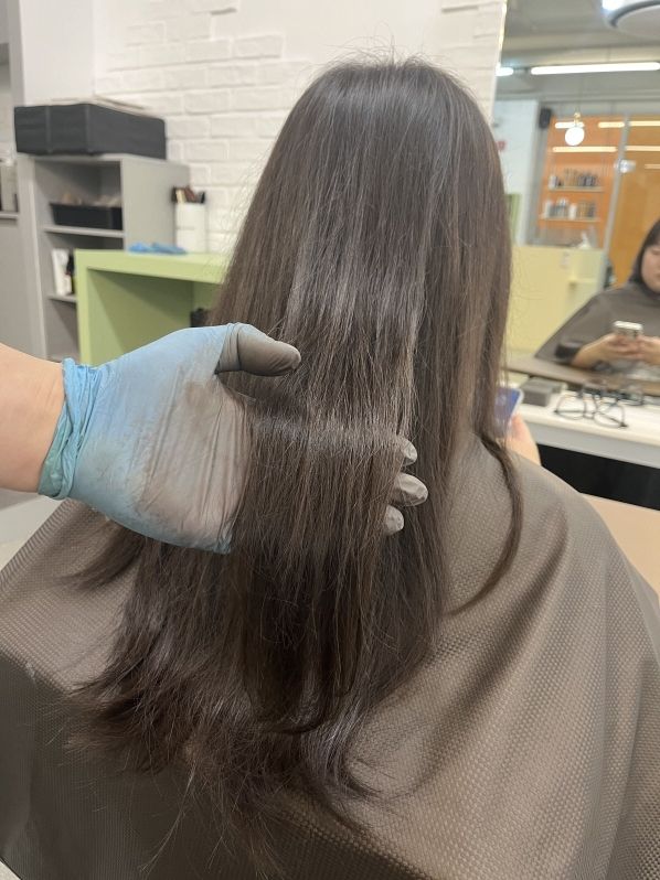청주 복대동 미용실 여자 긴머리 웨이브펌 시술중6