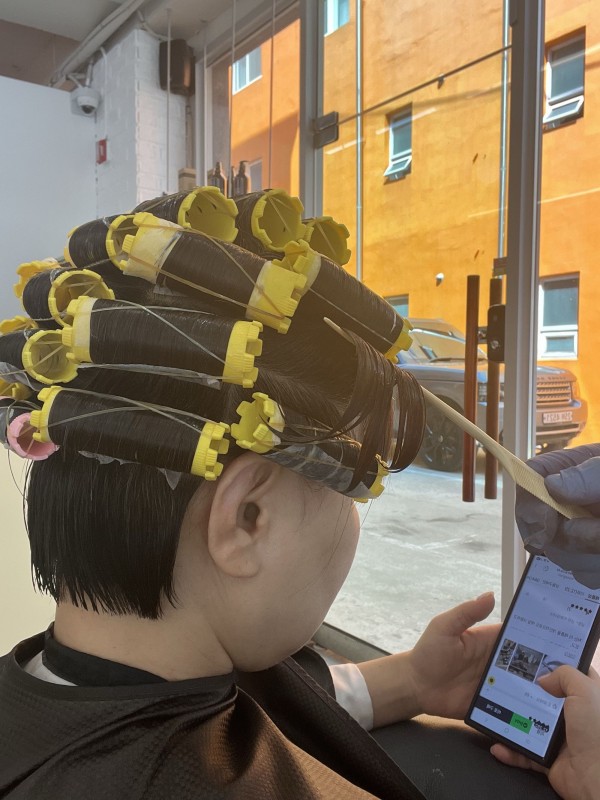 청주 복대동 미용실 보브펌 시술중4