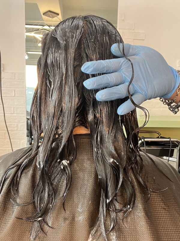 청주 미용실 굵은 웨이브 셋팅펌 시술중2