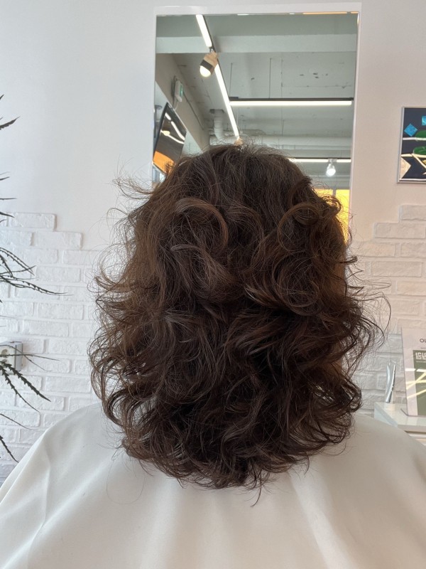 가는모발과 손상을 보완하는 복구셋팅 S컬펌1