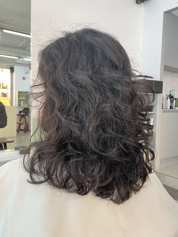 청주 미용실 굵은 웨이브 셋팅펌