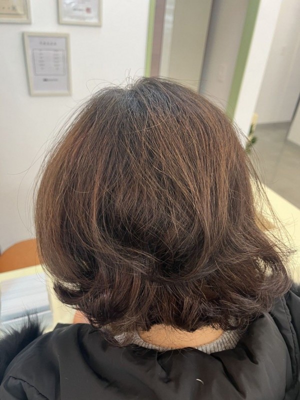 청주 복대동 미용실 보브단발 J컬펌 뒷모습