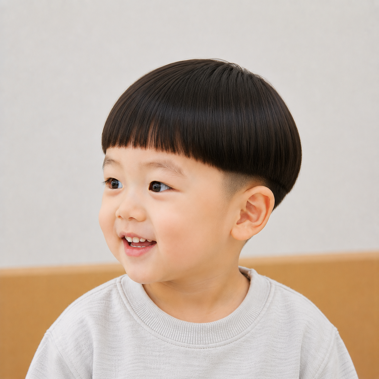 귀여운 아기 바가지 머리 시흥 대야동 아기머리 잘하는에서