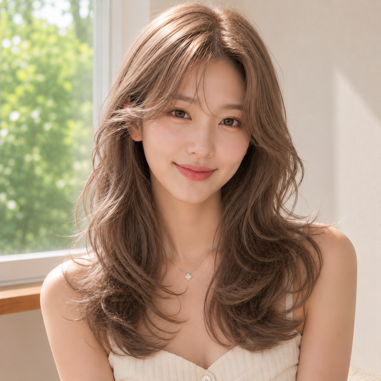 볼륨 레이어드펌 애쉬 베이지 염색 성신여대 미용실 살롱드바이퍼스트에서