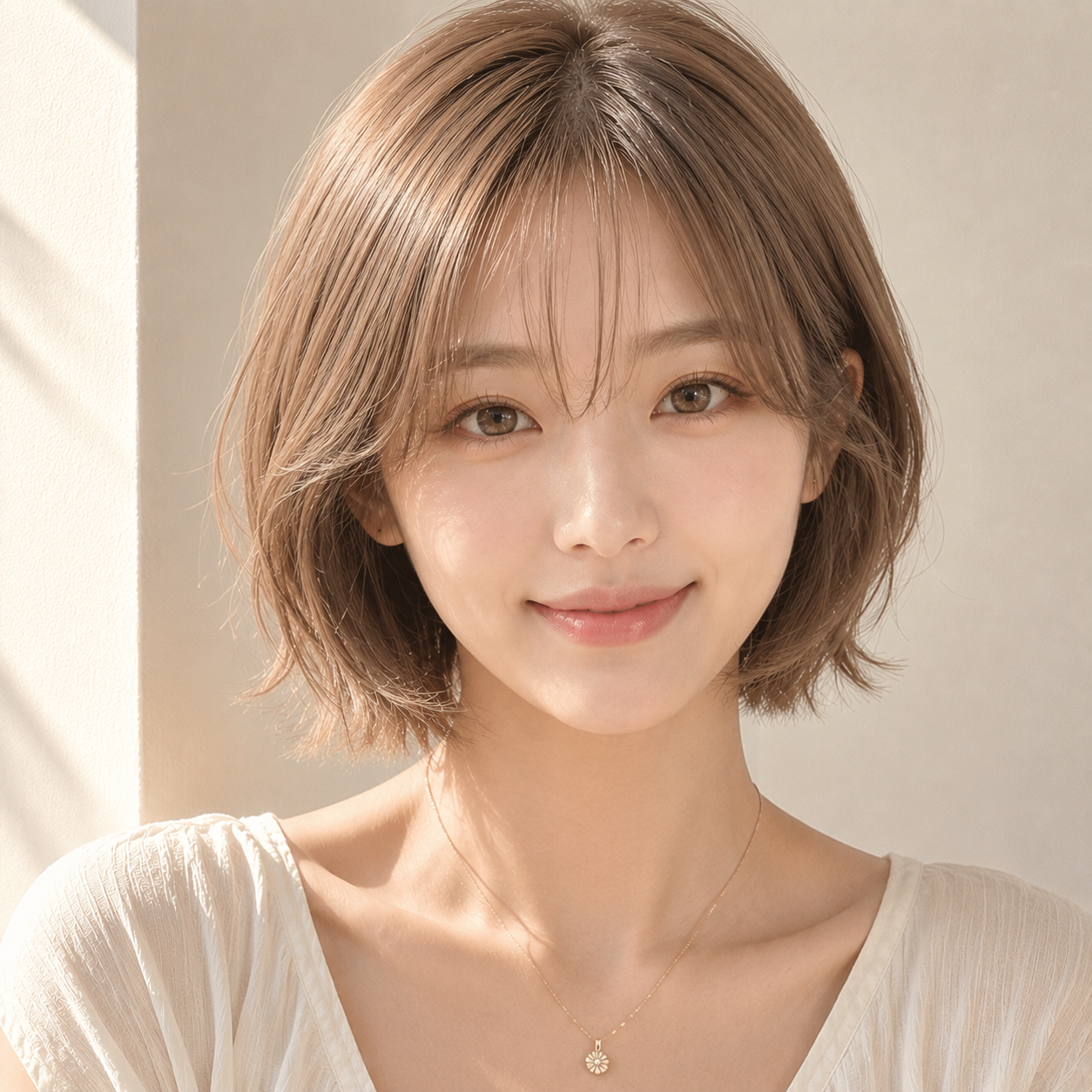 단발 허쉬 보브컷 밀크티 베이지 염색 성신여대 미용실 살롱드바이퍼스트에서