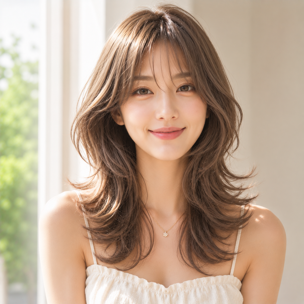 레이어드 빌드펌 헤이즐 베이지 염색 성신여대 미용실 살롱드바이퍼스트에서