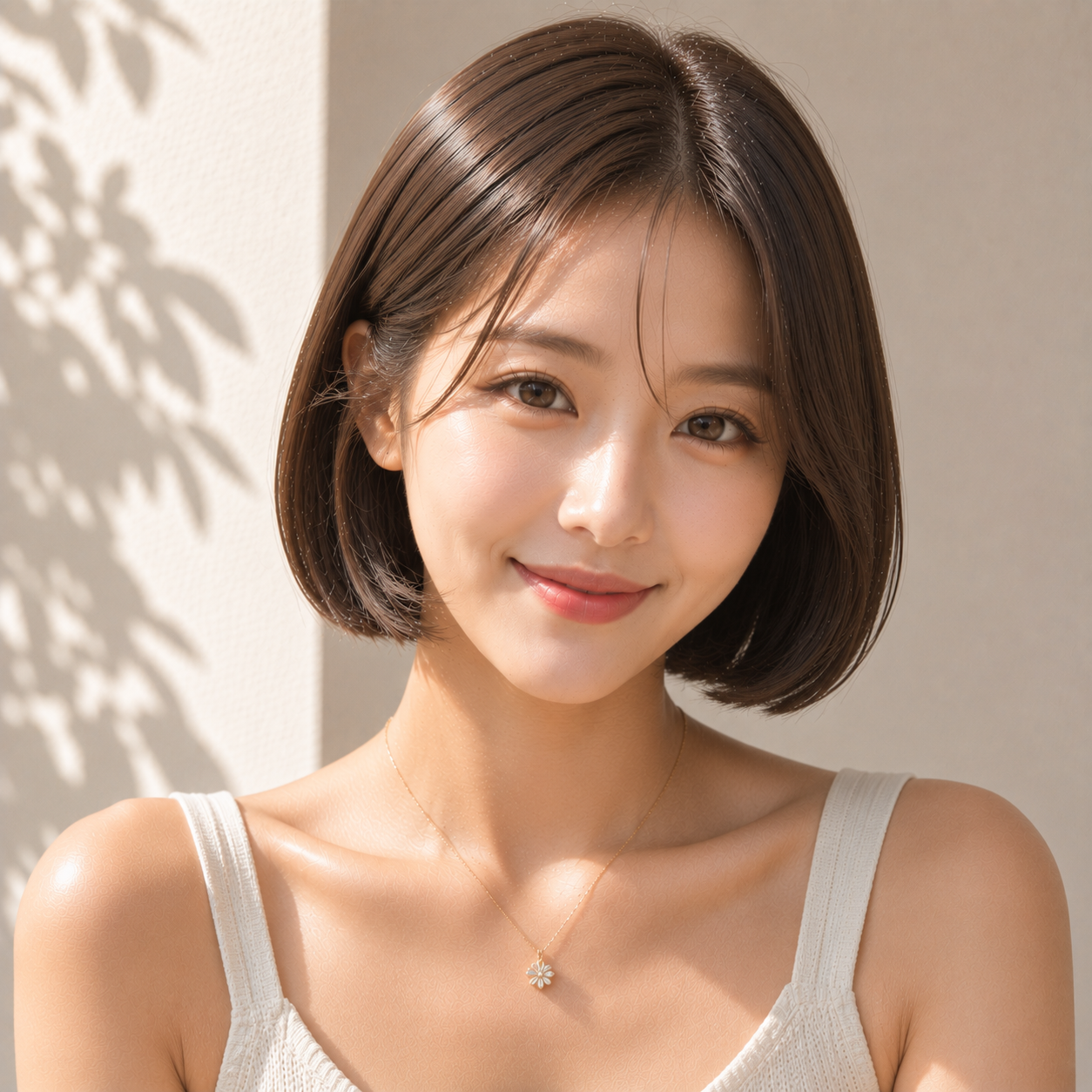 여자 단발 슬릭 보브컷 다크 모카 브라운 염색 성신여대 미용실 살롱드바이퍼스트에서