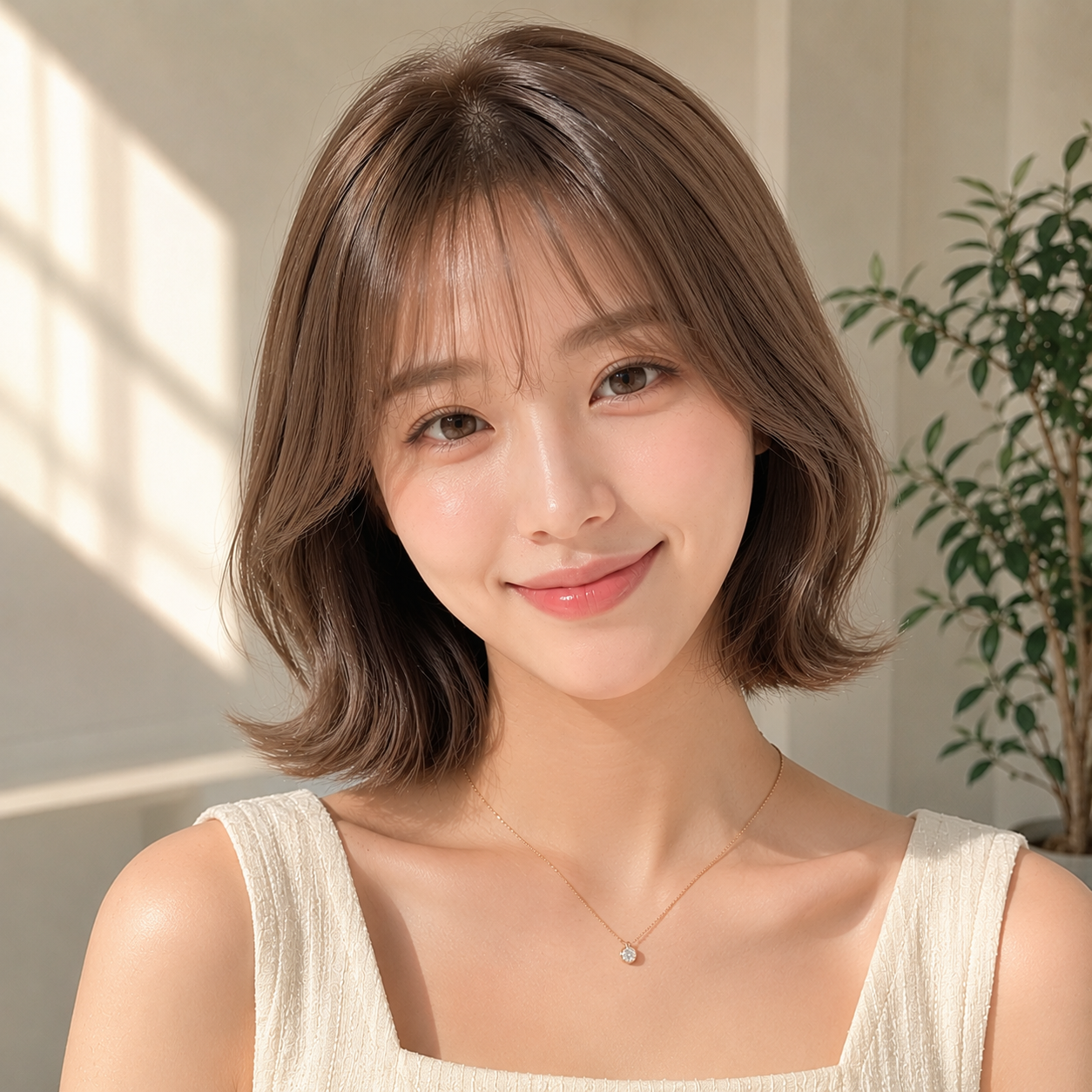 단발 위켄드 보브컷 모카 브루넷 염색 성신여대 미용실 살롱드바이퍼스트에서