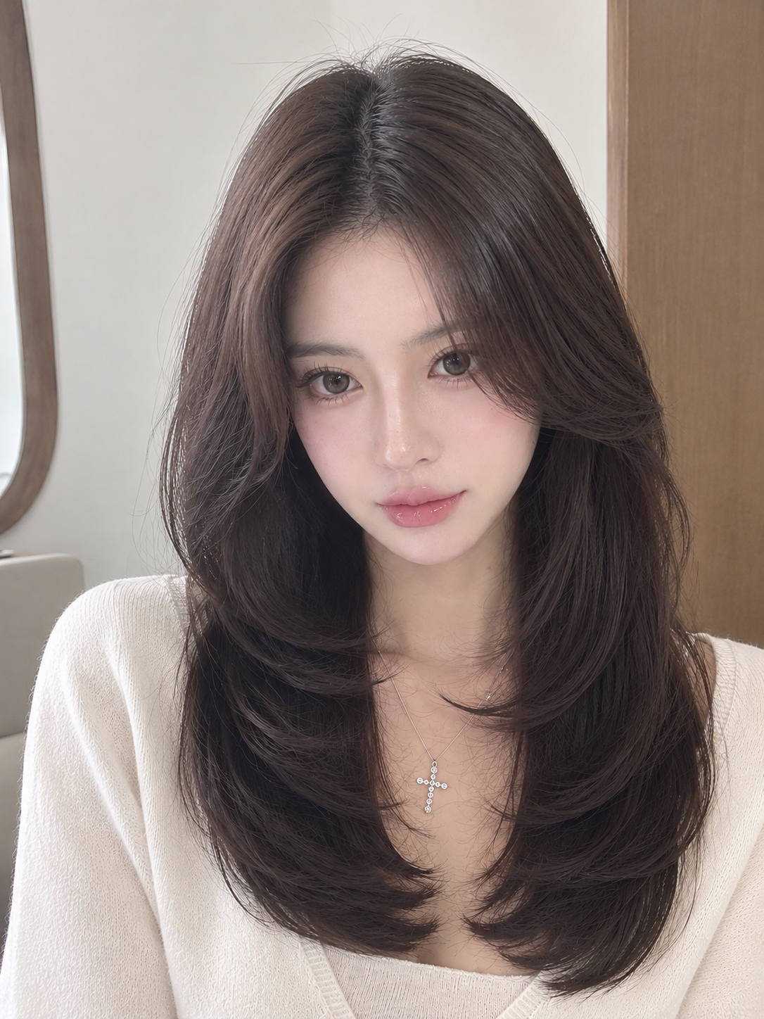 성신여대미용실 살롱드바이퍼스트은비 얼굴이 더 작아 보이는 긴머리 하이레이어드C컬펌