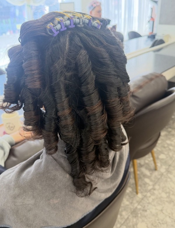 성북구 미용실 긴머리 젤리펌 열처리 후