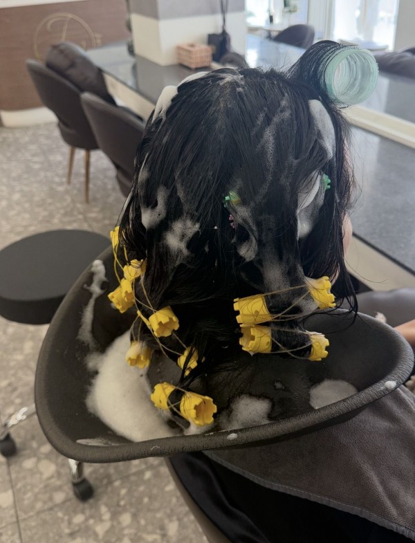 성신여대역 미용실 살롱드바이퍼스트 은비 그레이스펌 시술중4