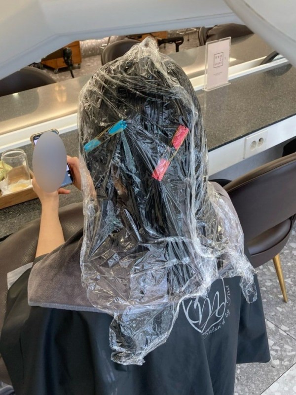 성신여대역미용실 살롱드바이퍼스트은비 바쁜 아침 똥손도 가능한 레이어드펌 허그펌 시술중2