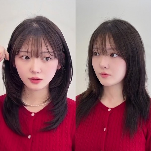 성신여대미용실 중단발 길이에 가장 잘 어울리는 레이어드c컬펌2