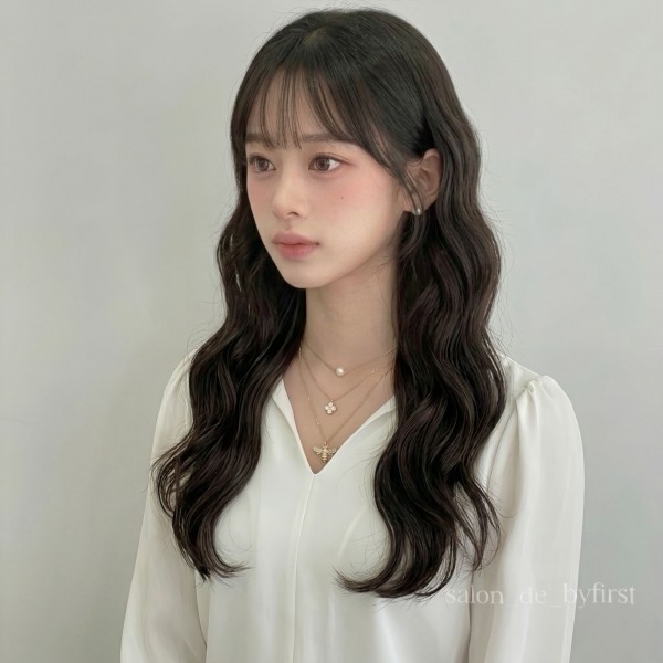 성신여대미용실 살롱드바이퍼스트은비 젤리펌으로 얼굴형 보완하기｜둥근얼굴·광대 커버 긴머리