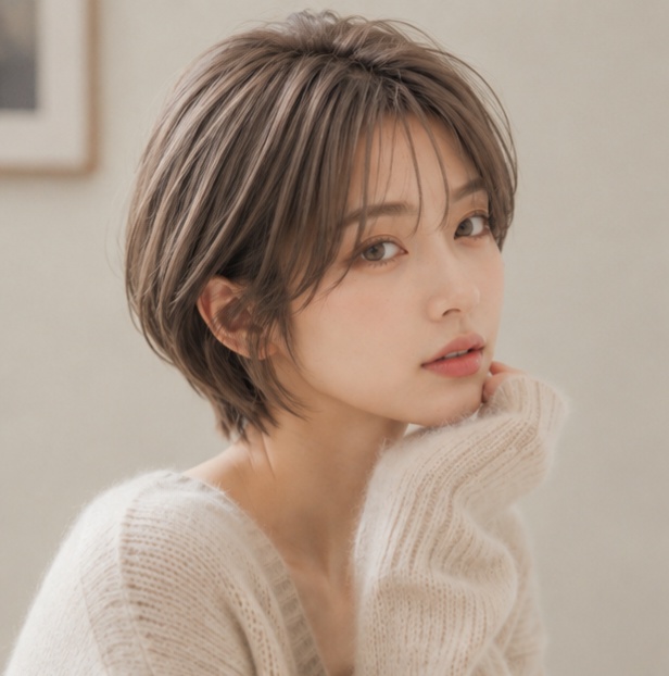 짧은머리 발레아쥬 염색으로 성신여대 미용실 마타헤어