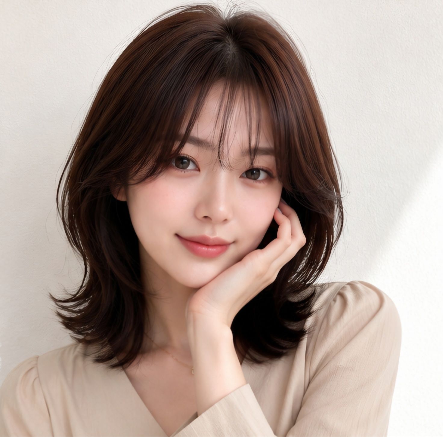 단발하이레이어컷 C컬 뿌리아이롱 성북구 미용실 마타헤어에서