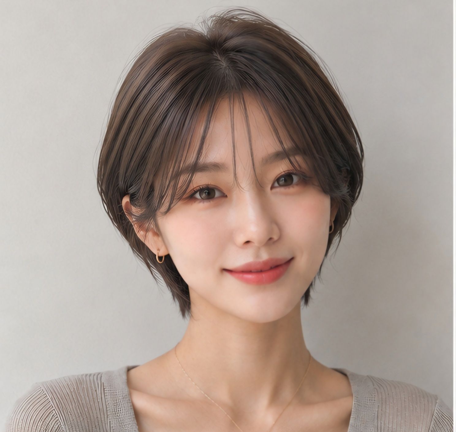 숏컷 볼륨매직펌 에쉬브라운 성신여대 마타헤어