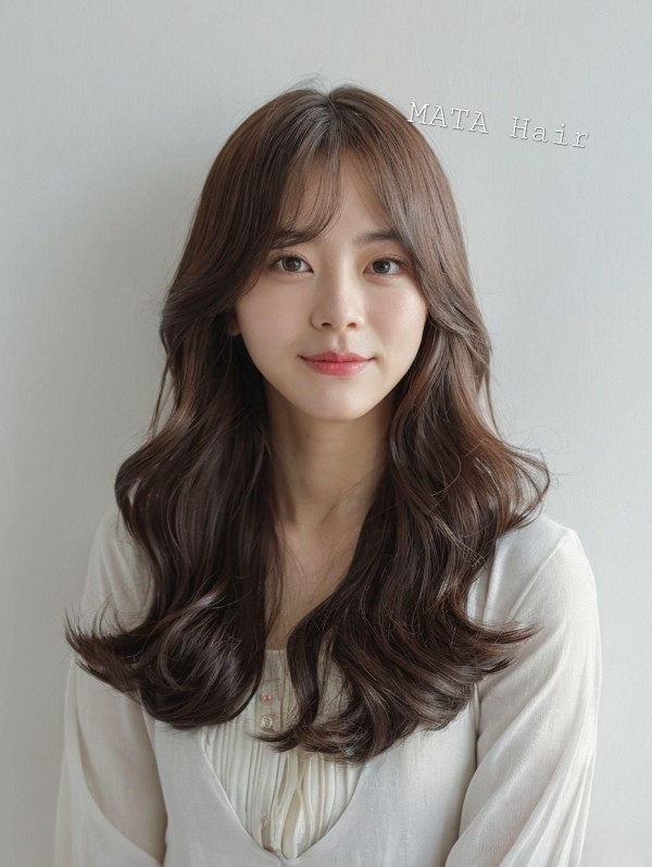 성신여대 미용실 애쉬 매트 브라운 물결펌
