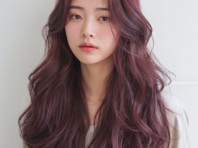 성신여대 미용실 절리펌 퍼플 옴브레 물결펌