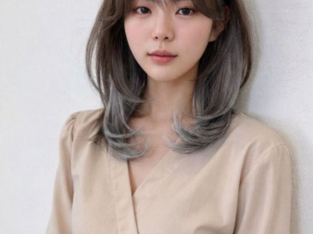 단발 레이어컷 에쉬 투톤 시크릿