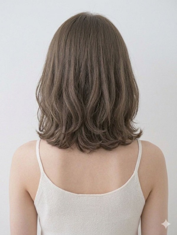 단발 c컬펌 에쉬브라운3