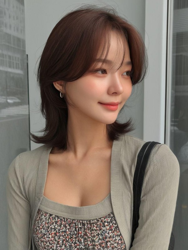 성신여대 미용실 중단발하이레이어  C컬펌