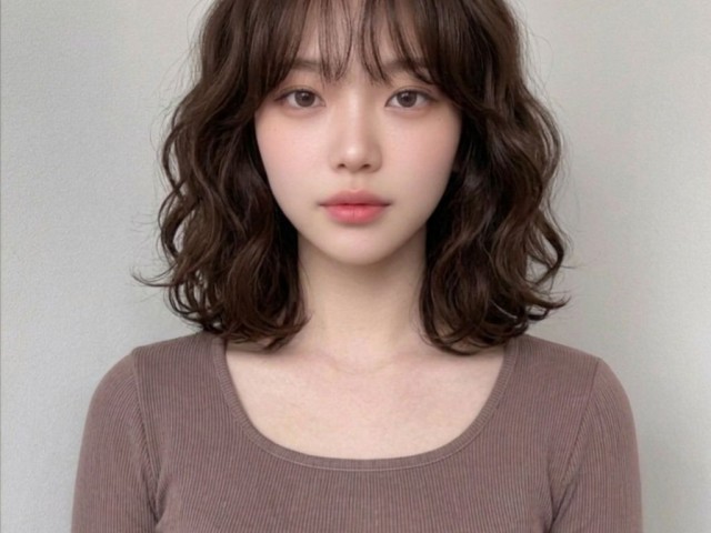 단발 웨이브 셋팅펌