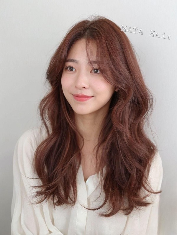 성신여대 미용실 레드브라운 필드 펌