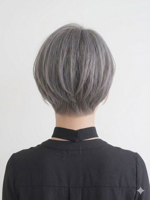 그레이염색 숏컷3