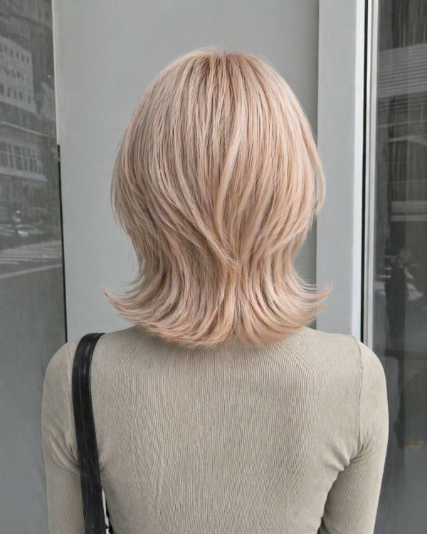 탈색 단발레이어 컷 볼륨매직2